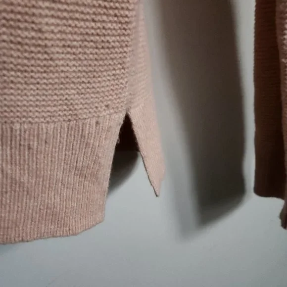 *SOLD* EQUIPMENT Femme | Wool sweater mock neck blush peachy pink sz XS - Picture 4 of 8